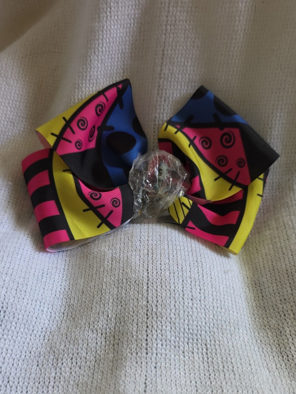 Nightmare Before Christmas Hair Bow - Pink, Yellow, Blue New